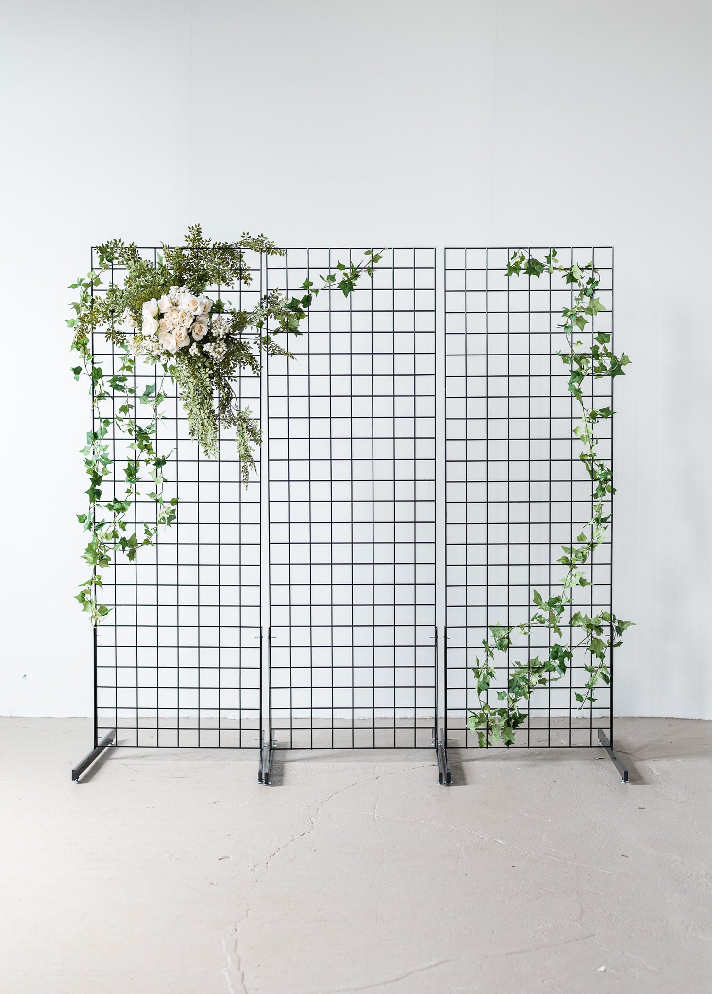 Black Metal Grid Panels