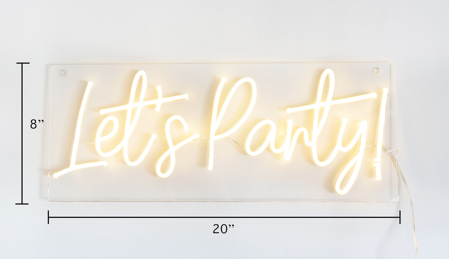 Let's Party! Neon Sign