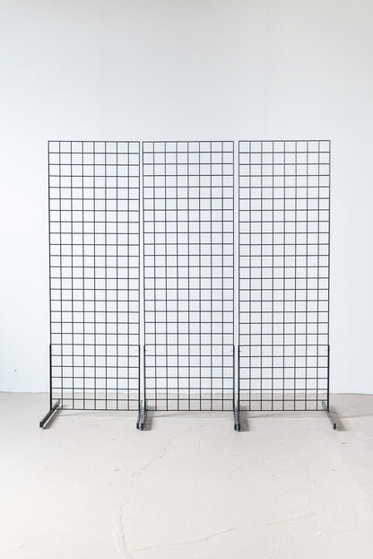 Black Metal Grid Panels