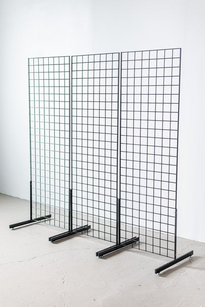 Black Metal Grid Panels