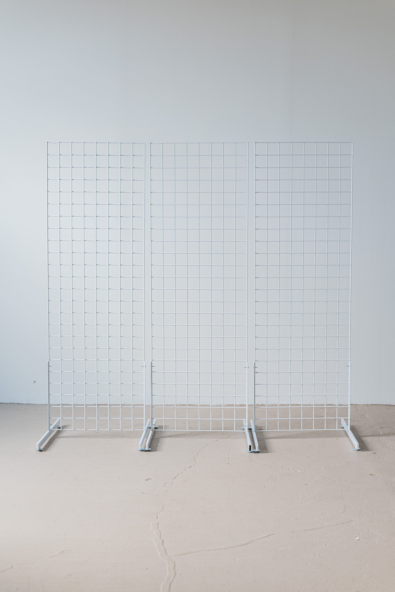 White Metal Grid Panels