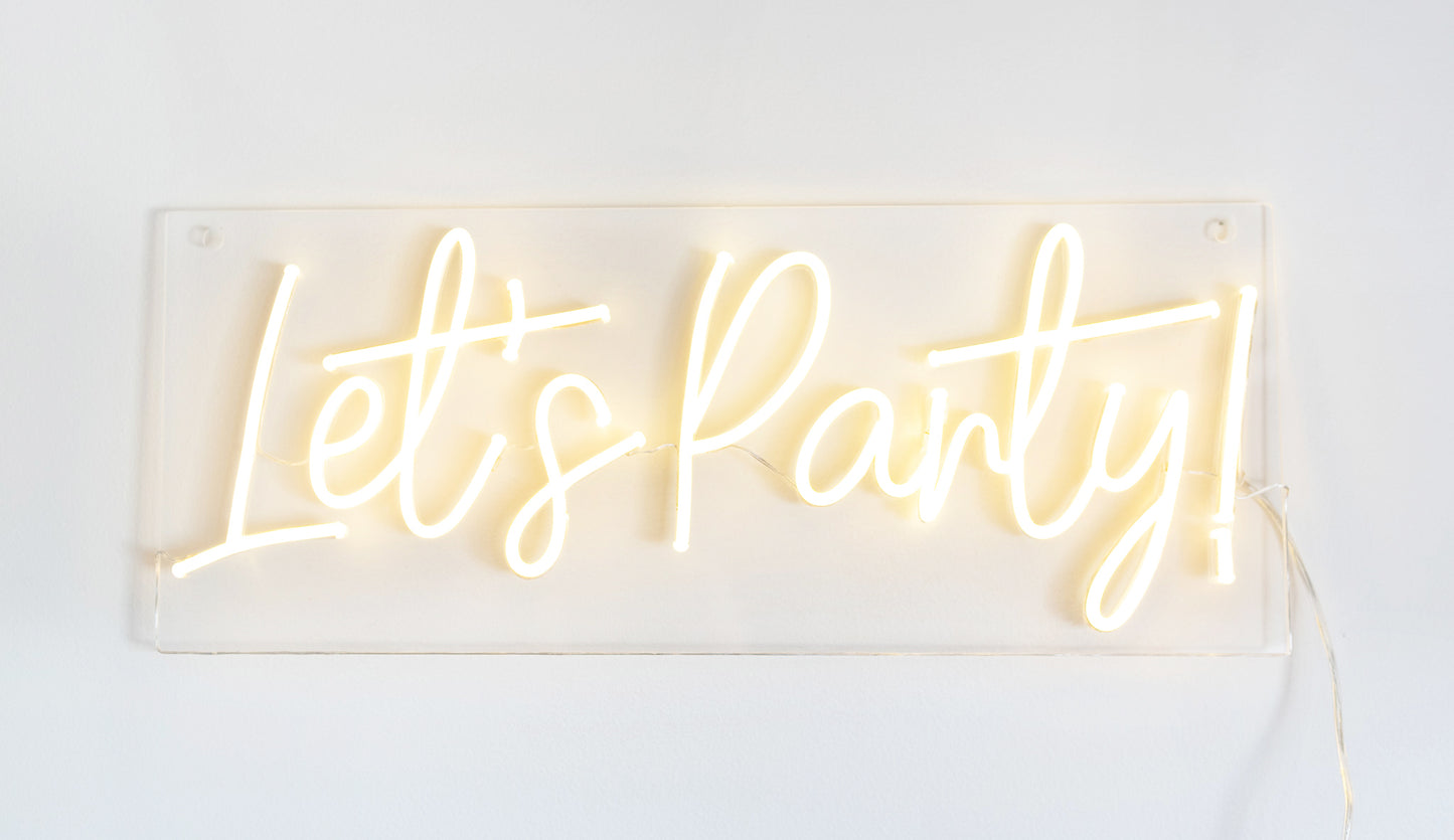 Let's Party! Neon Sign