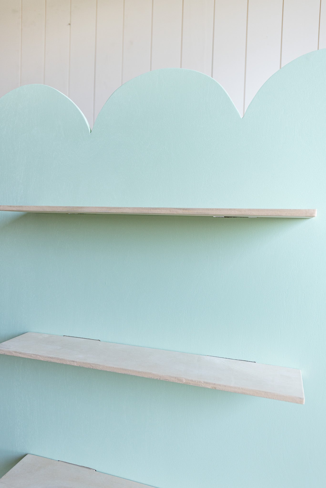 Scalloped Wall with Shelving