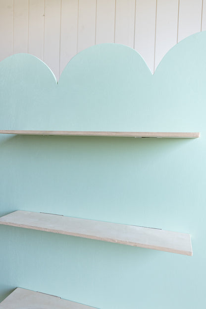 Scalloped Wall with Shelving